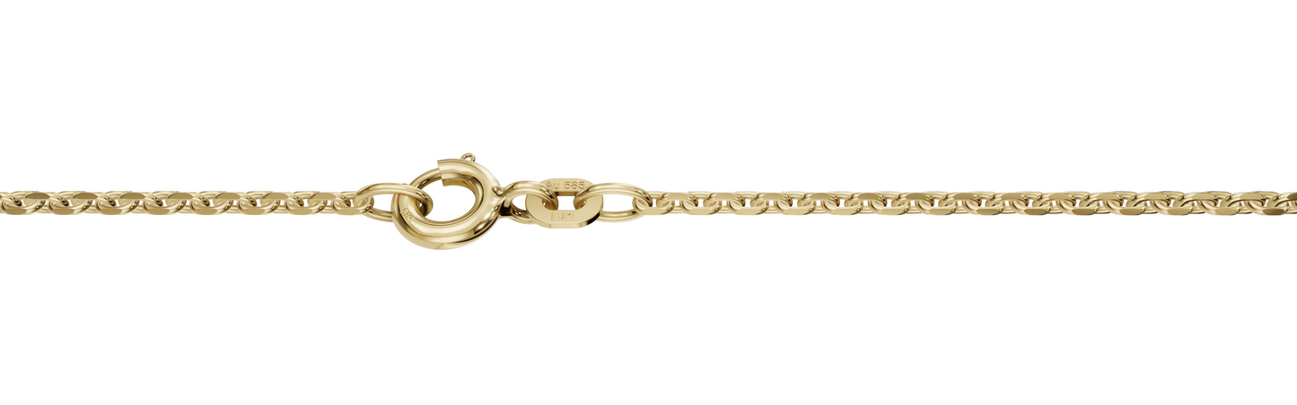 Ankerkette Armband 1,8mm 14Kt GOLD. Urban Chains Club