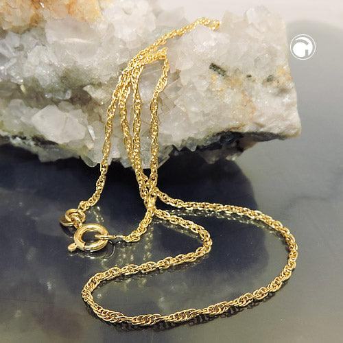 Doppelanker Kordelkette 1,6mm 9Kt GOLD - Urban Chains Club