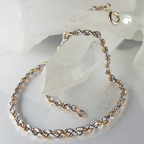 Kordelkette Armband 2,8mm bicolor 14Kt GOLD - Urban Chains Club