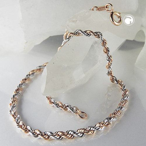 Kordelkette Armband 2mm bicolor 14Kt GOLD - Urban Chains Club