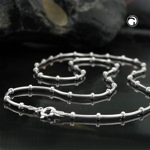 Schlangenkette mit Kugeln 1mm rund Silber 925 - Urban Chains Club