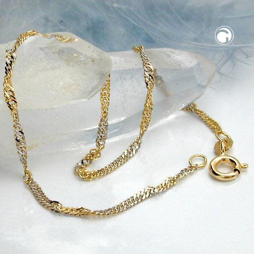 Singapur Armband 1,8mm bicolor 14Kt GOLD - Urban Chains Club