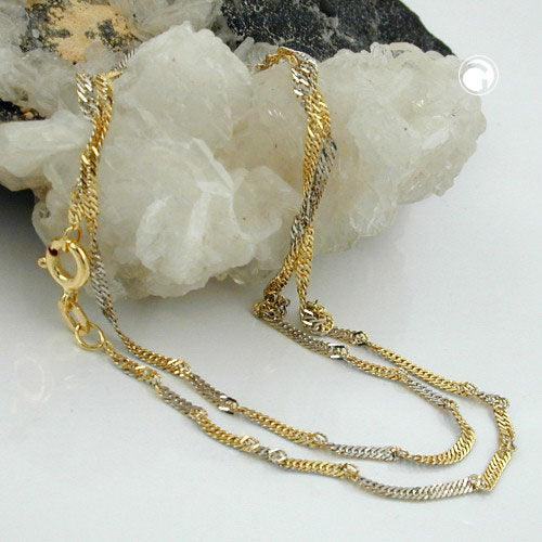 Singapurkette 1,8mm bicolor 9Kt GOLD - Urban Chains Club