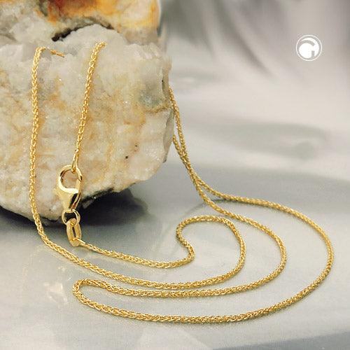 Zopfkette 1,1mm 9Kt GOLD - Urban Chains Club